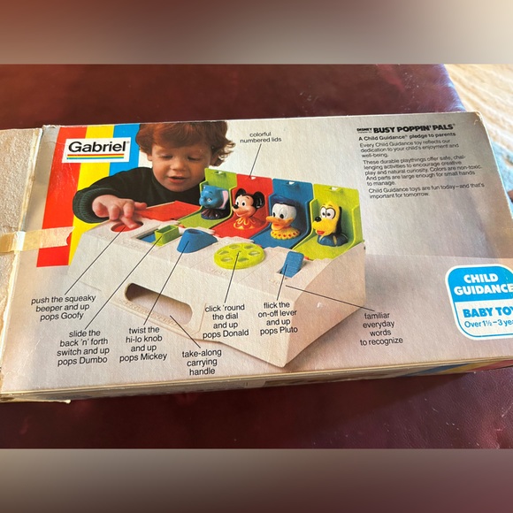 Vintage 1979 Disney Busy Poppin Pals Character Toy with Box - Picture 3 of 6